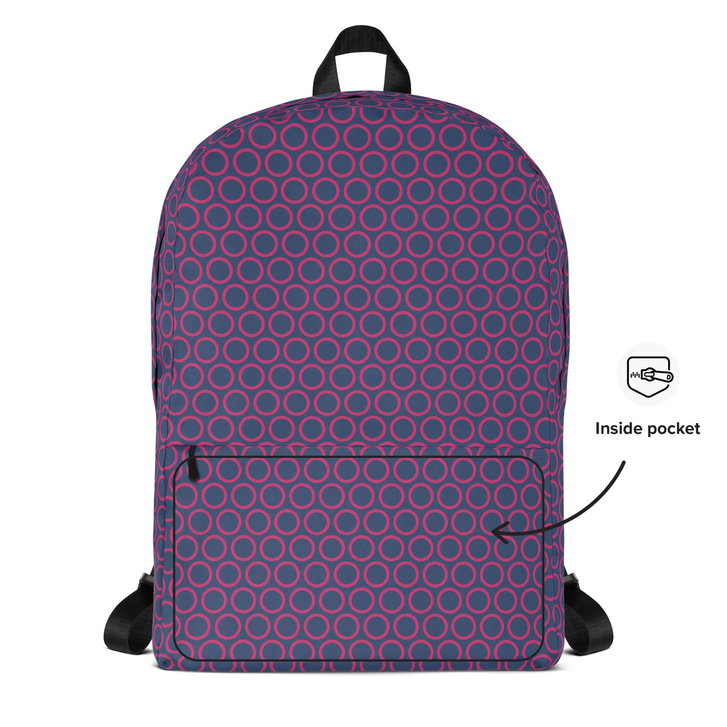 Pink Circles - Inspired By Selena Gomez - Sustainably Made Backpack