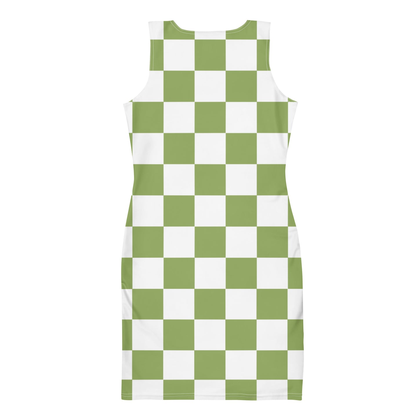Green Chess Pattern - Inspired By Zendaya - Sustainably Made Bodycon dress