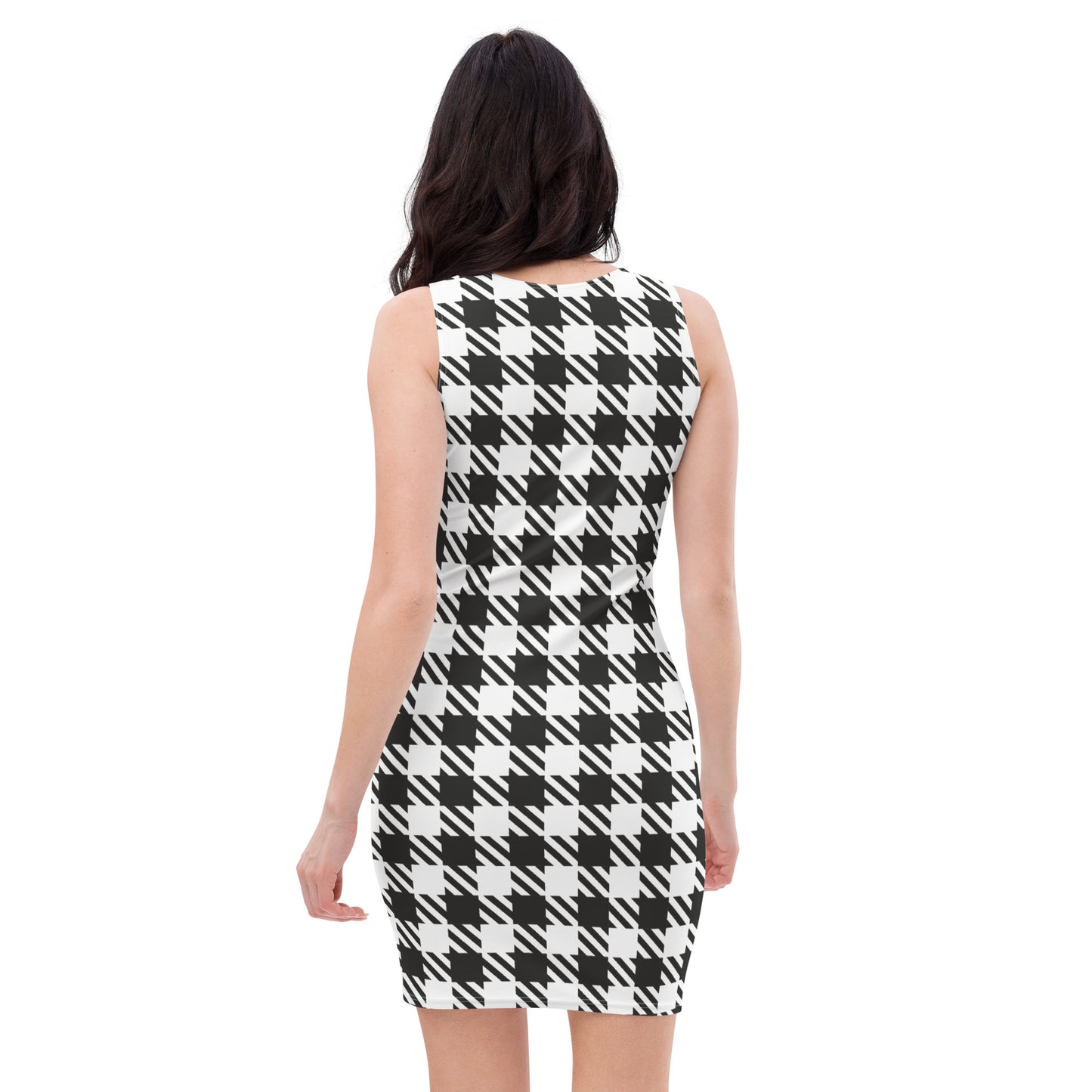 Royal Check - Inspired By Selena Gomez - Sustainably Made Bodycon dress