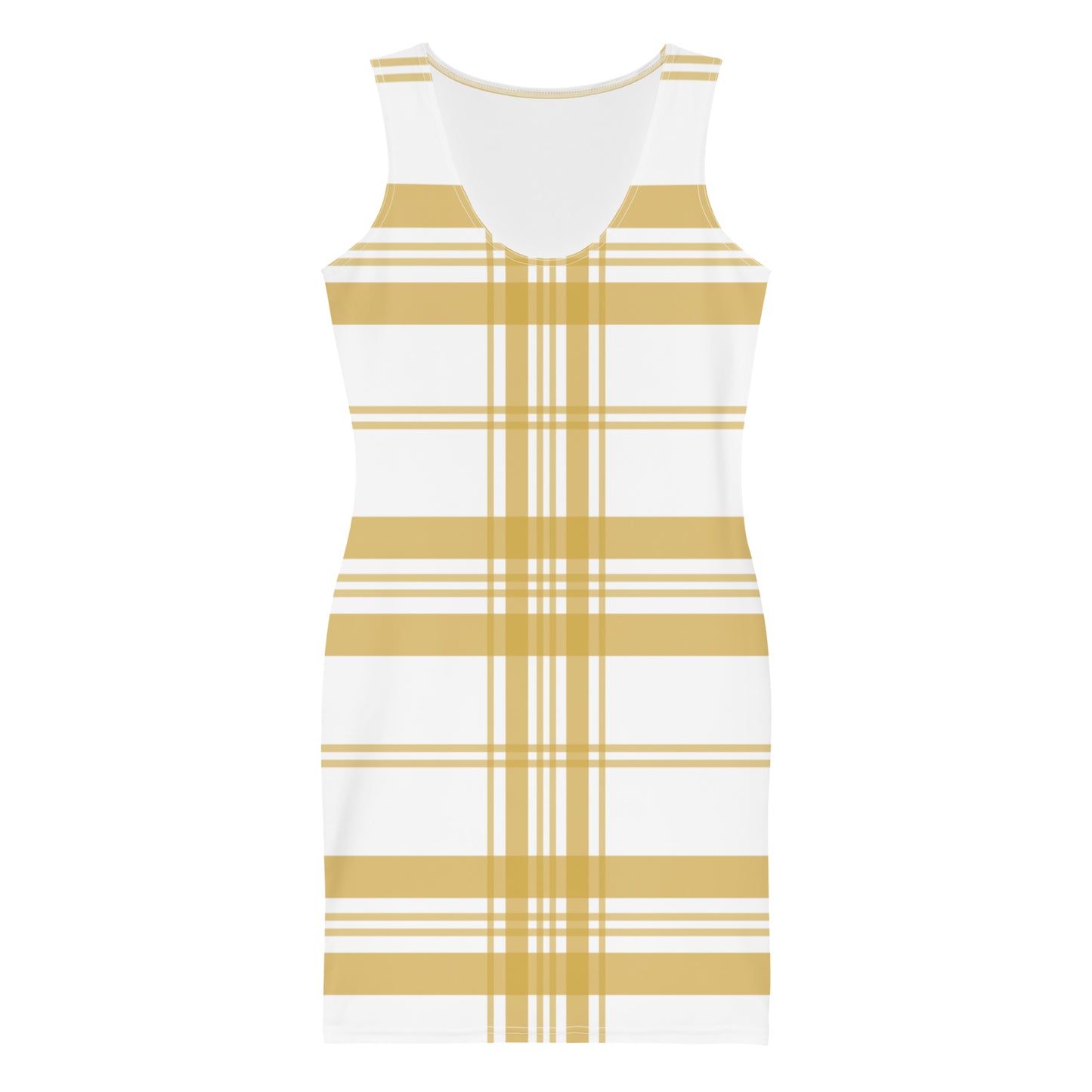 Mustard Tartan - Inspired By Zendaya - Sustainably Made Bodycon dress