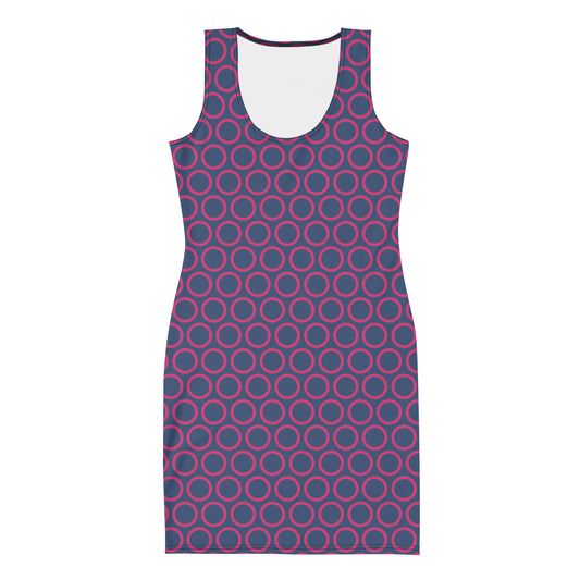 Pink Circles - Inspired By Selena Gomez - Sustainably Made Bodycon dress