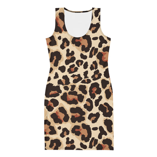 Leopard Skin - Inspired By Selena Gomez - Sustainably Made Bodycon dress