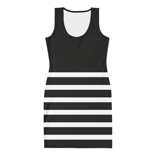 Half Lines - Inspired By Selena Gomez - Sustainably Made Bodycon dress