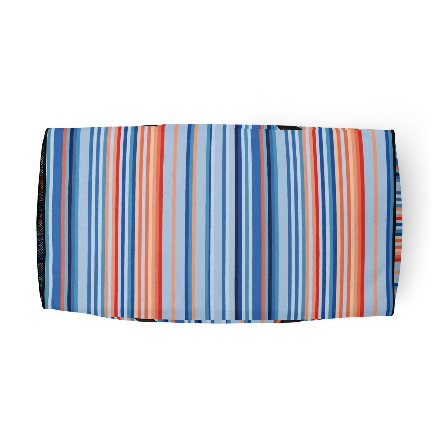 Climate Change Global Warming Stripes - Sustainably Made Duffle bag Vertical