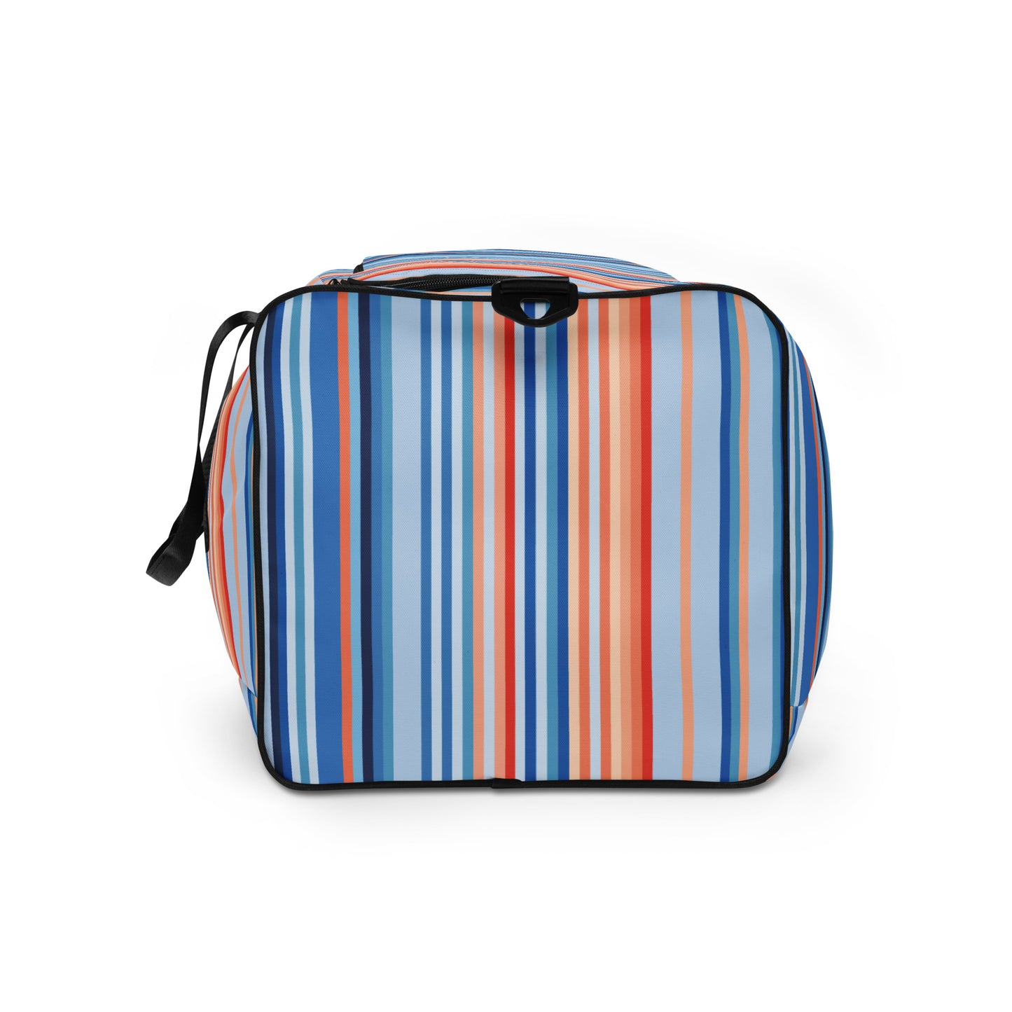 Climate Change Global Warming Stripes - Sustainably Made Duffle bag Vertical
