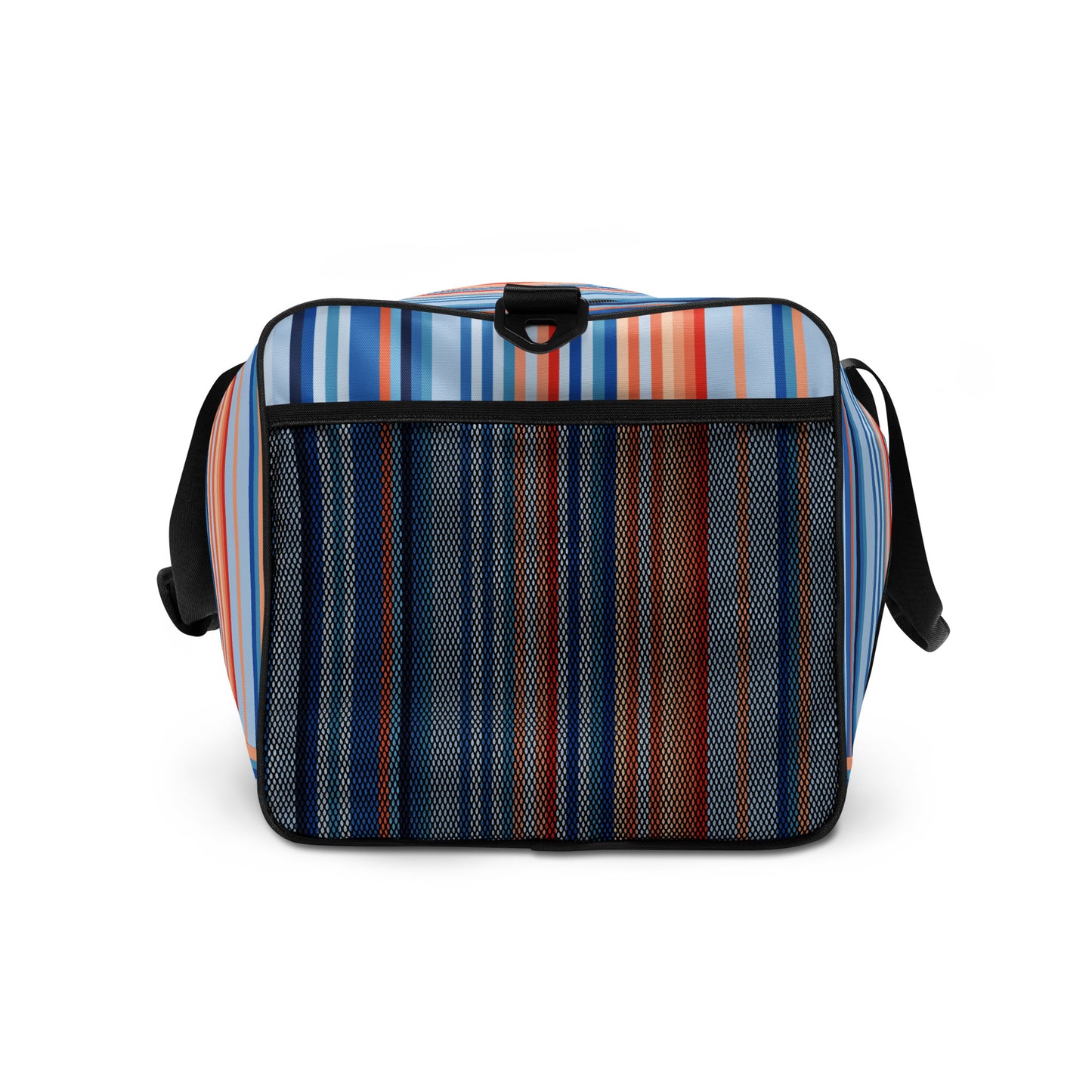 Climate Change Global Warming Stripes - Sustainably Made Duffle bag Vertical