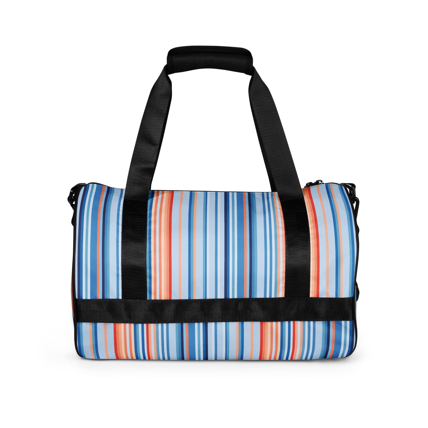 Climate Change Global Warming Stripes - Sustainably Made gym bag Vertical