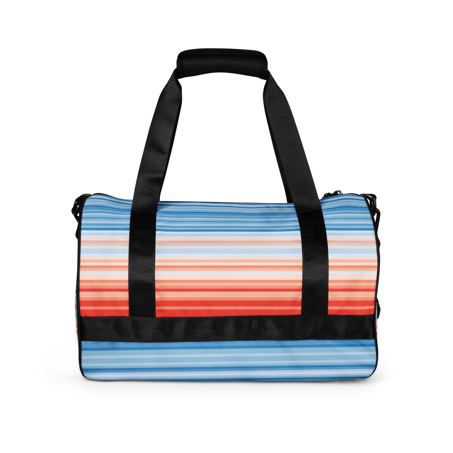 Climate Change Global Warming Stripes - Sustainably Made gym bag