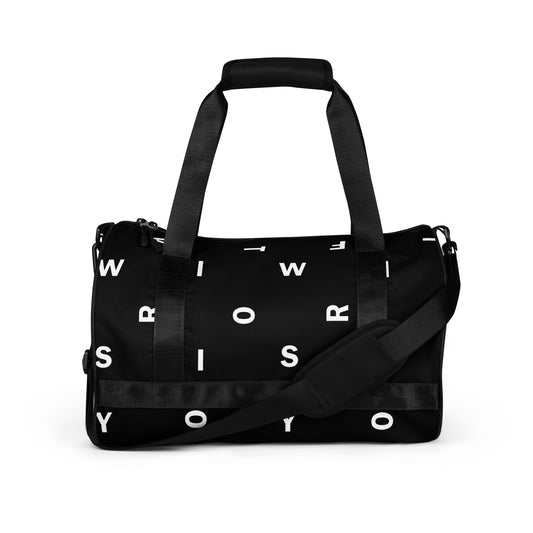 Letter Black - Inspired By Taylor Swift - Sustainably Made gym bag