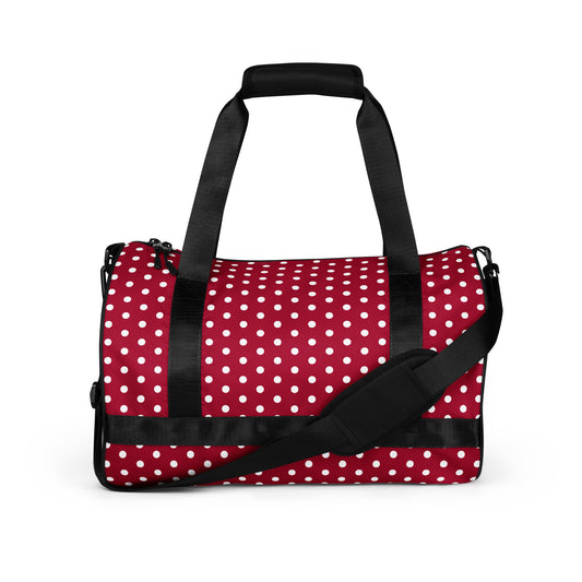 Maroon Polka Dot - Inspired By Taylor Swift - Sustainably Made gym bag