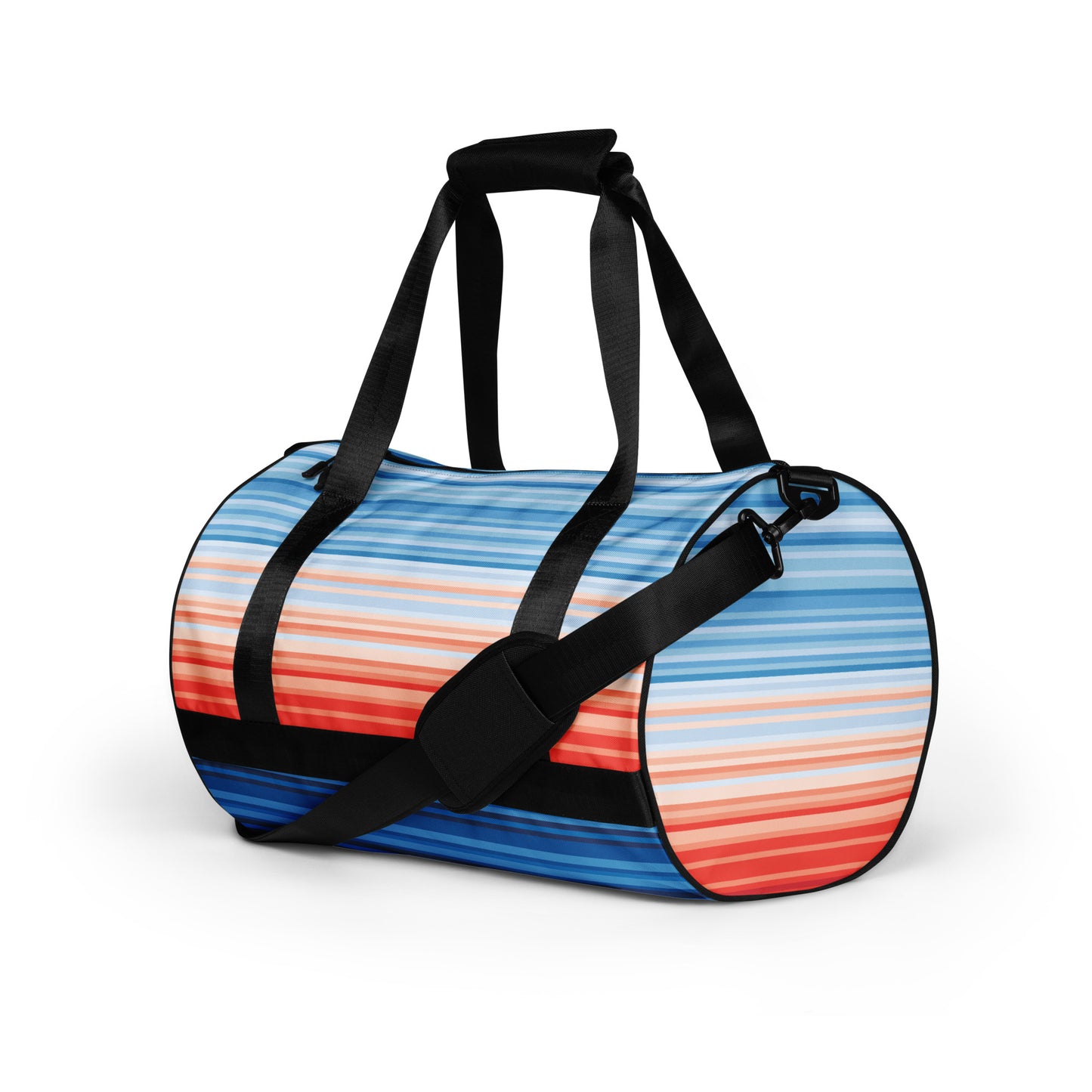 Climate Change Global Warming Stripes - Sustainably Made gym bag