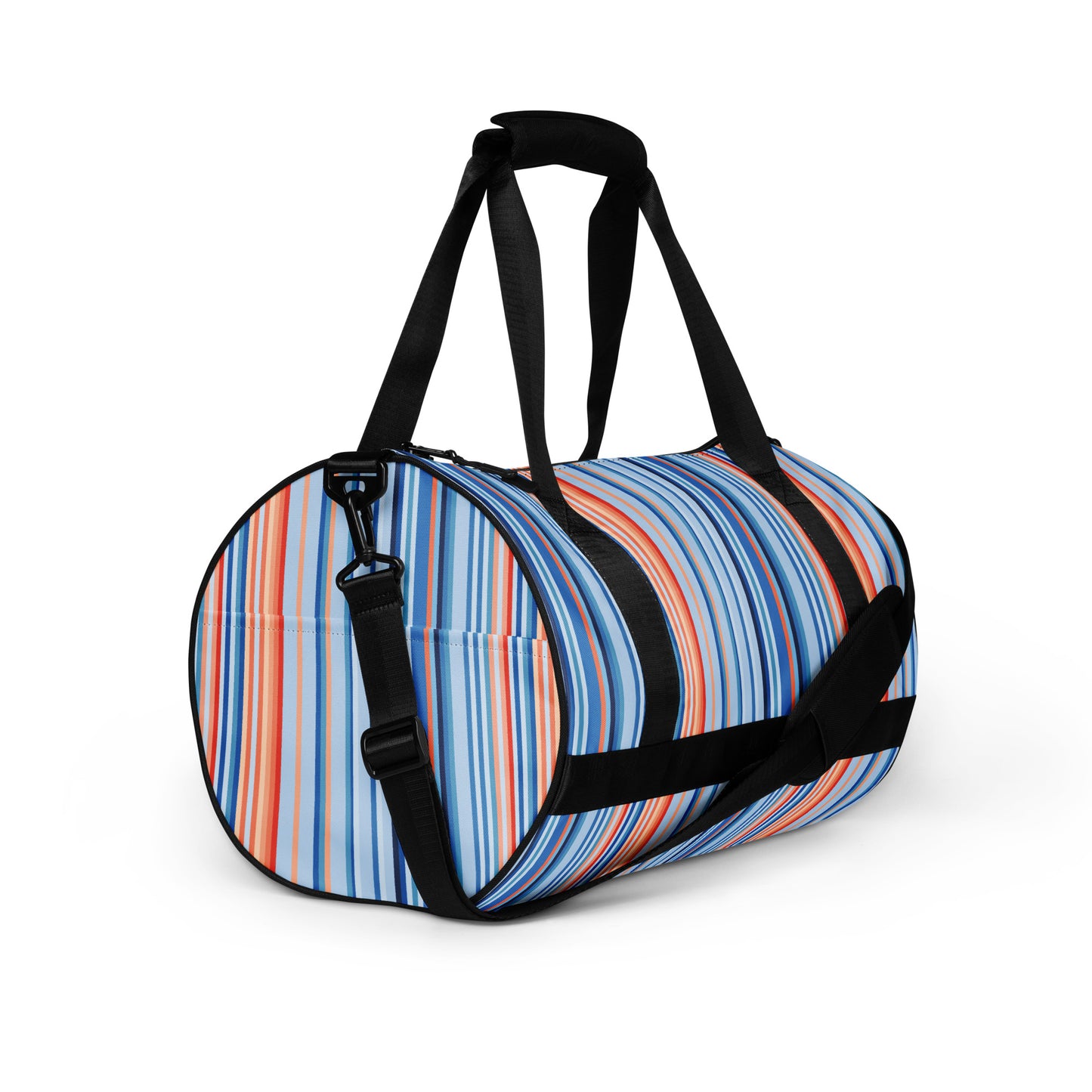Climate Change Global Warming Stripes - Sustainably Made gym bag Vertical
