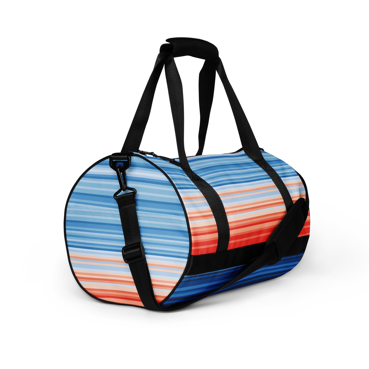 Climate Change Global Warming Stripes - Sustainably Made gym bag