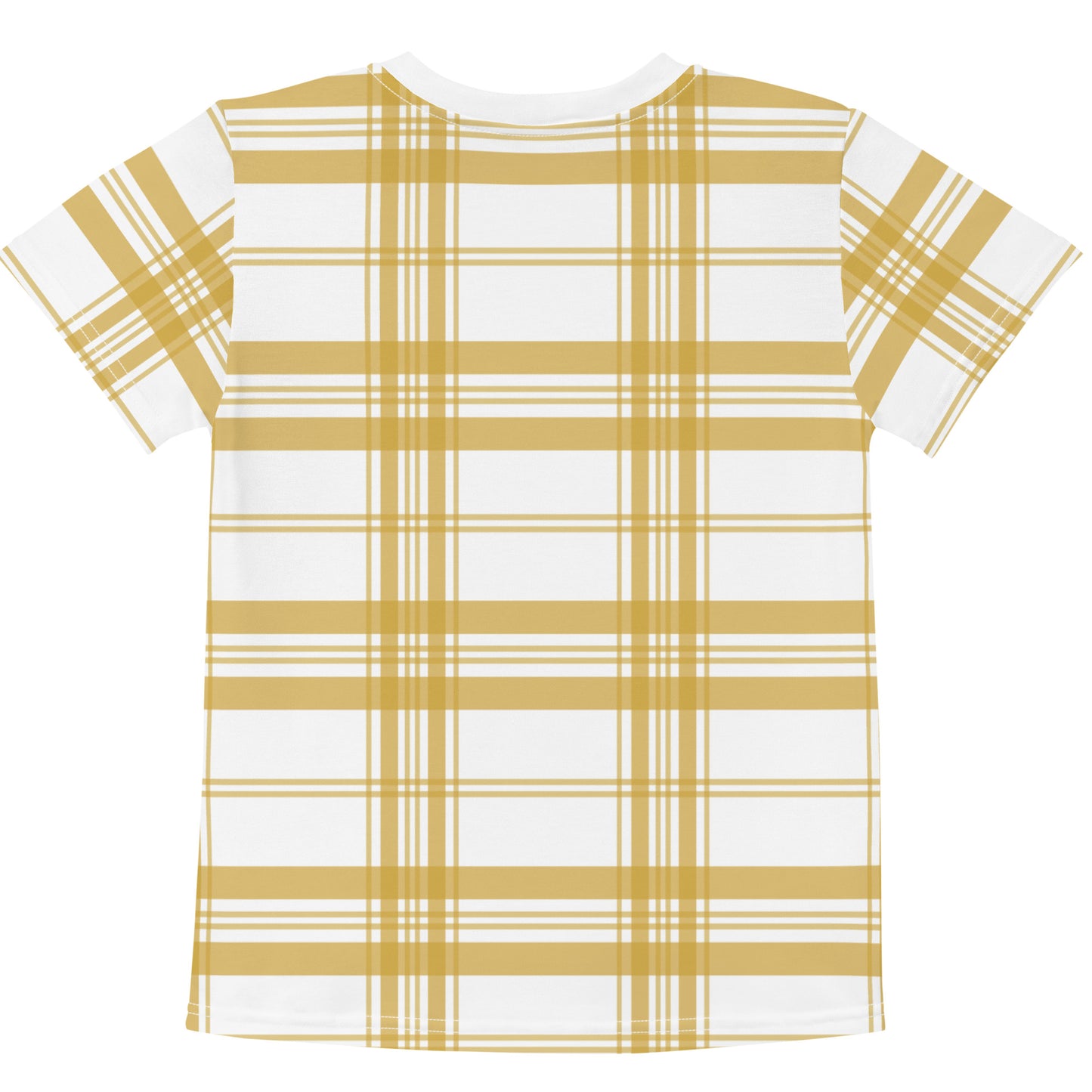 Mustard Tartan - Inspired By Zendaya - Sustainably Made Kids crew neck t-shirt
