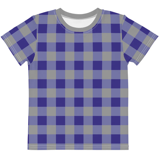 Gingham Blue - Inspired By Harry Styles - Sustainably Made Kids crew neck t-shirt