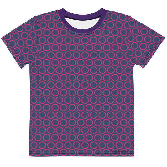 Pink Circles - Inspired By Selena Gomez - Sustainably Made Kids crew neck t-shirt