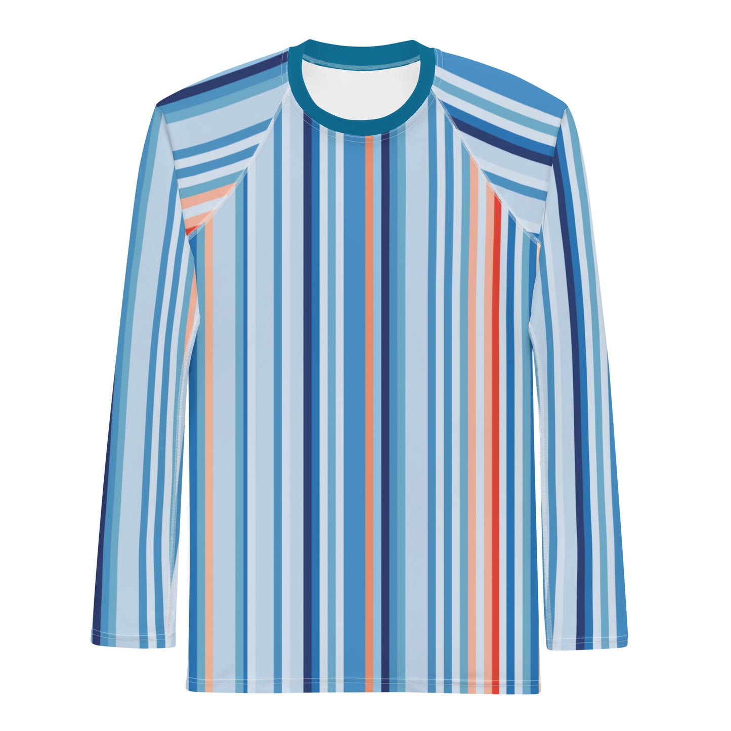 Climate Change Global Warming Stripes - Sustainably Made Men's Rash Guard