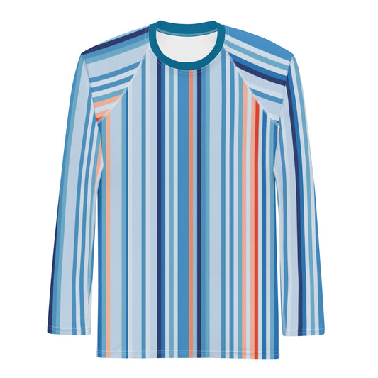 Climate Change Global Warming Stripes - Sustainably Made Men's Rash Guard