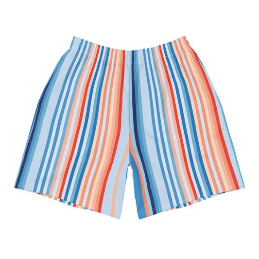 Climate Change Global Warming Stripes - Sustainably Made Men's Shorts Vertical