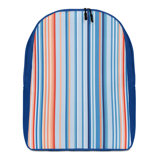 Climate Change Global Warming Stripes - Sustainably Made Backpack Vertical