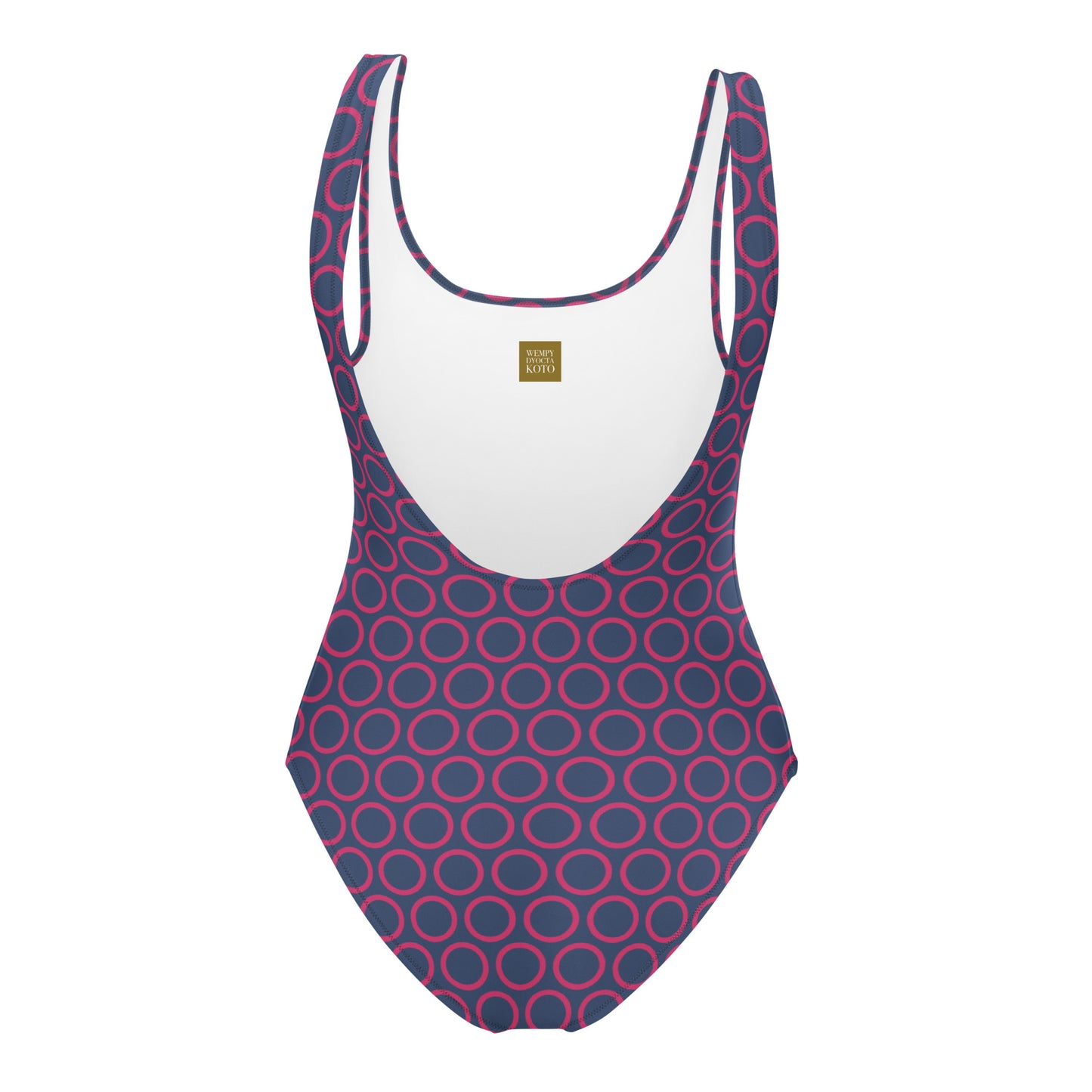 Pink Circles - Inspired By Selena Gomez - Sustainably Made One-Piece Swimsuit