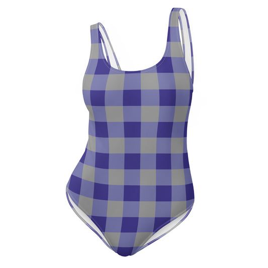 Gingham Blue - Inspired By Harry Styles - Sustainably Made One-Piece Swimsuit