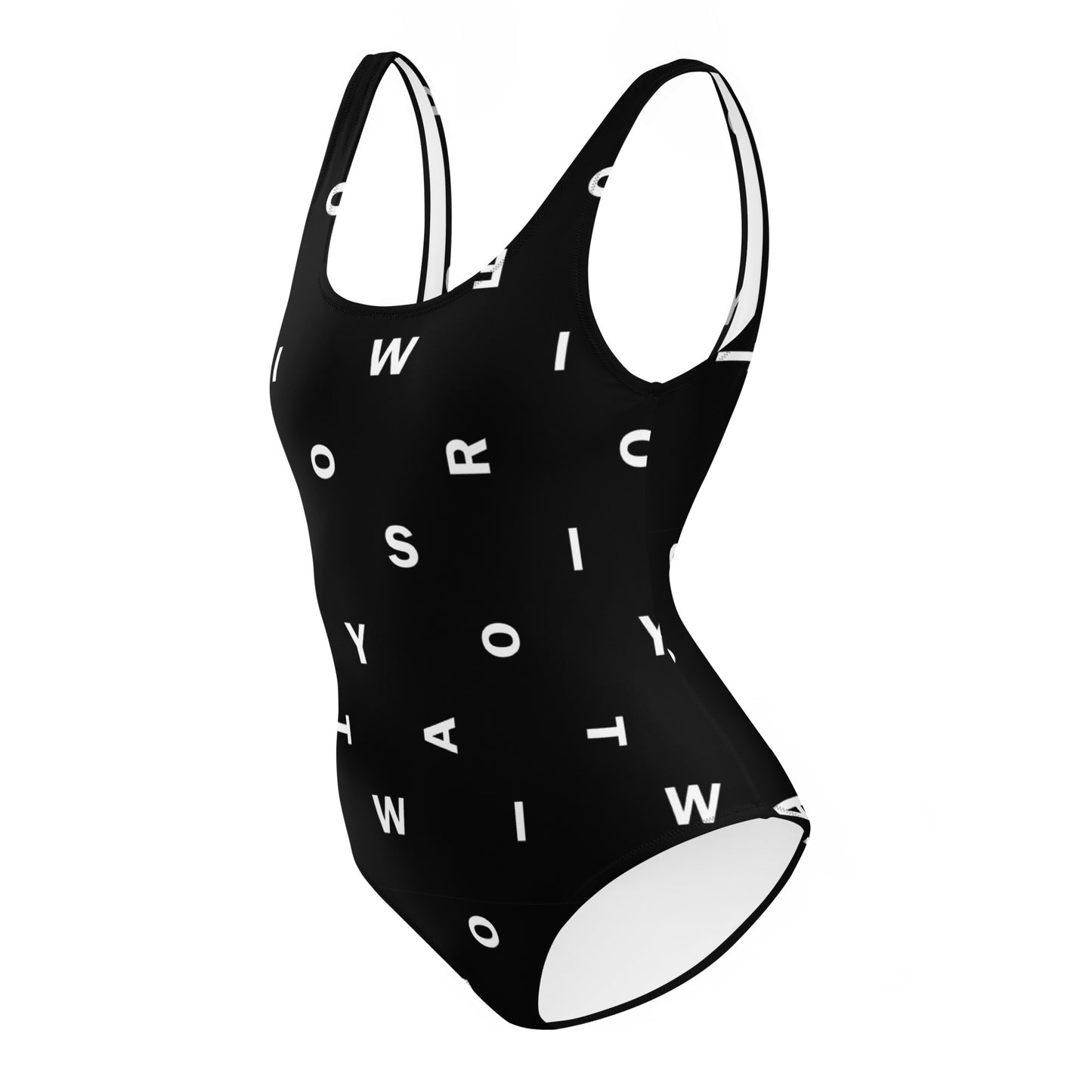 Letter Black - Inspired By Taylor Swift - Sustainably Made One-Piece Swimsuit