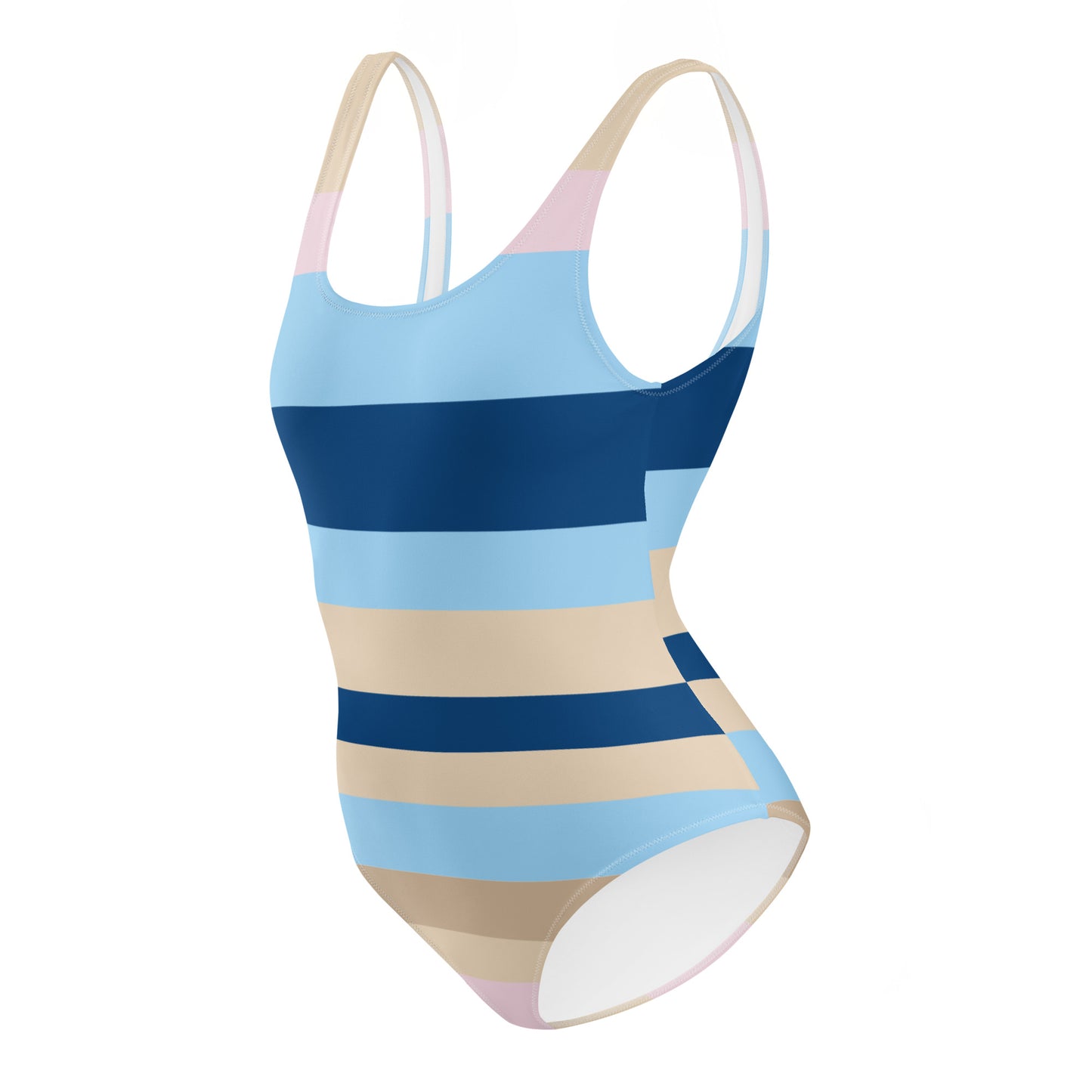 Stripes Multi Color - Inspired By Zendaya - Sustainably Made One-Piece Swimsuit