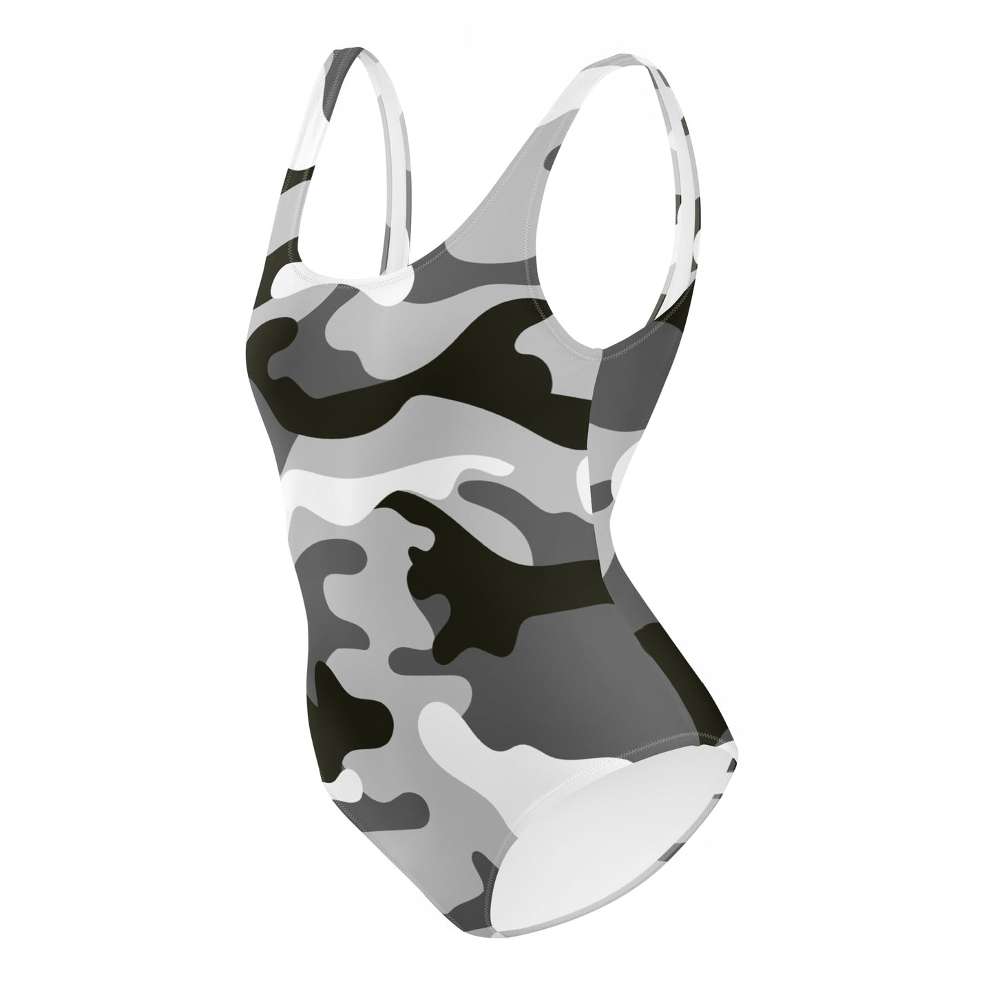 Grey Camo - Inspired By Zendaya - Sustainably Made One-Piece Swimsuit