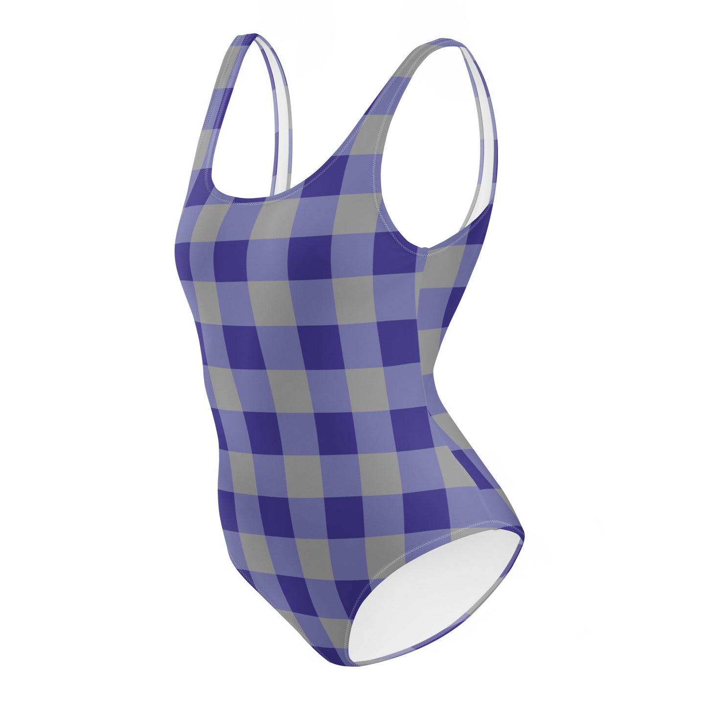 Gingham Blue - Inspired By Harry Styles - Sustainably Made One-Piece Swimsuit