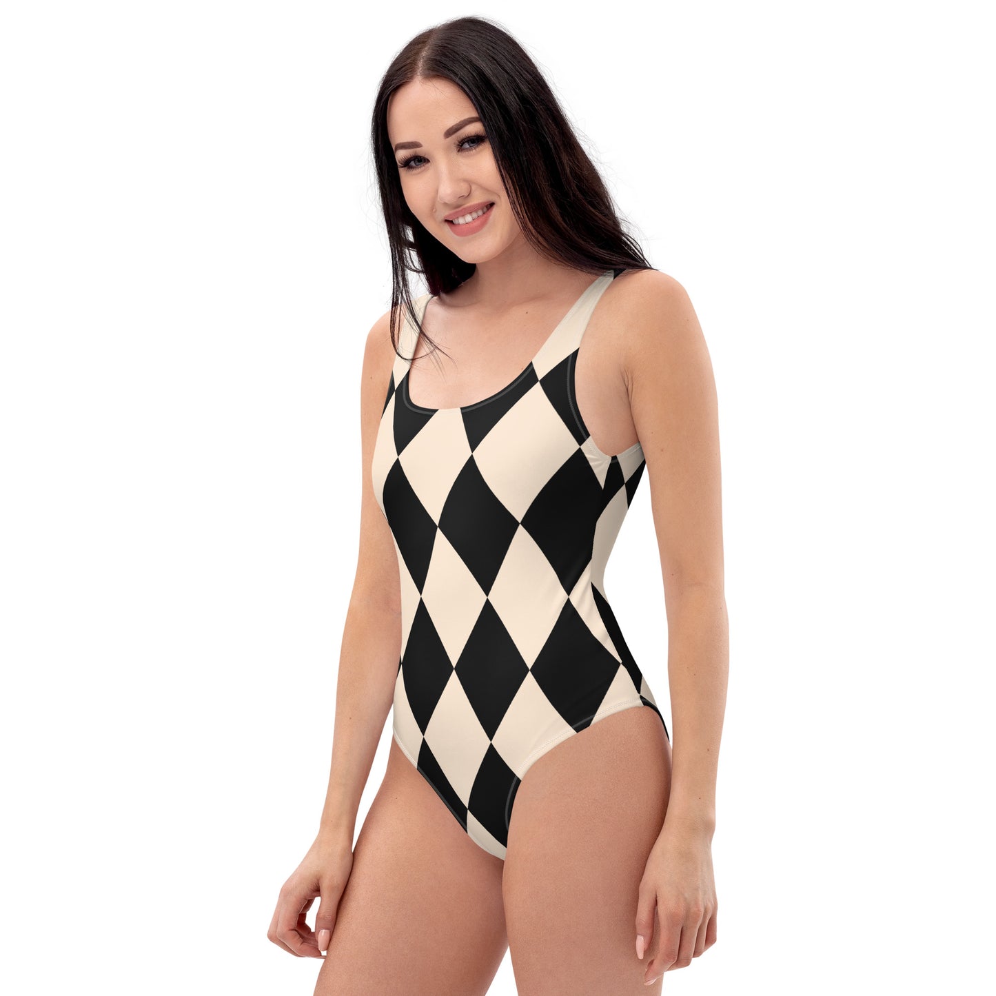 Harlequin - Inspired By Selena Gomez - Sustainably Made One-Piece Swimsuit