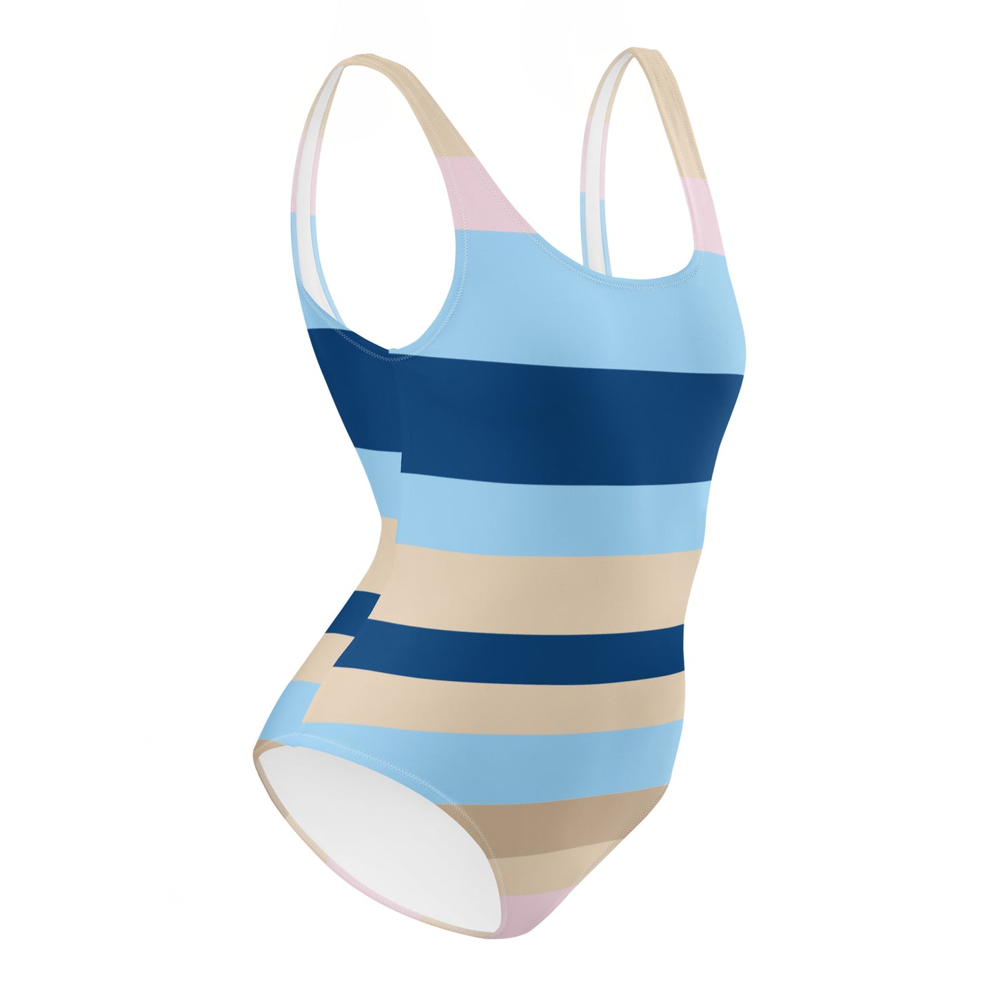Stripes Multi Color - Inspired By Zendaya - Sustainably Made One-Piece Swimsuit