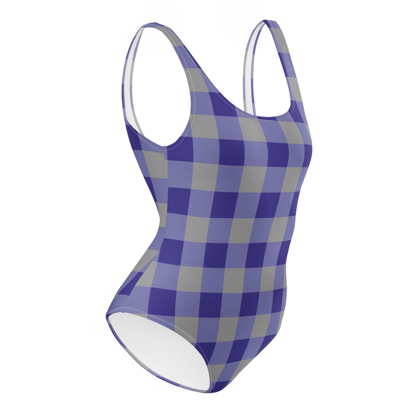 Gingham Blue - Inspired By Harry Styles - Sustainably Made One-Piece Swimsuit