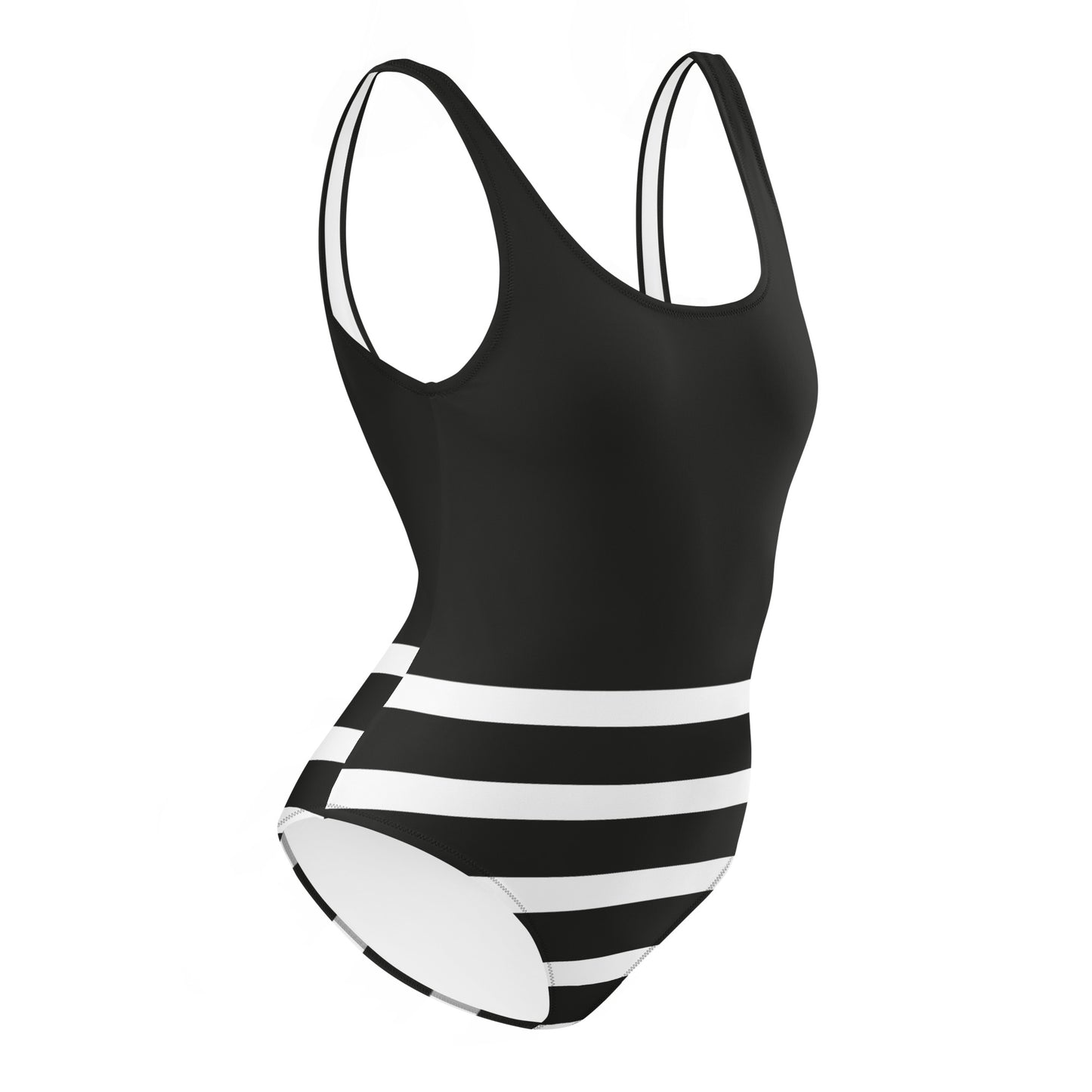 Half Lines - Inspired By Selena Gomez - Sustainably Made One-Piece Swimsuit