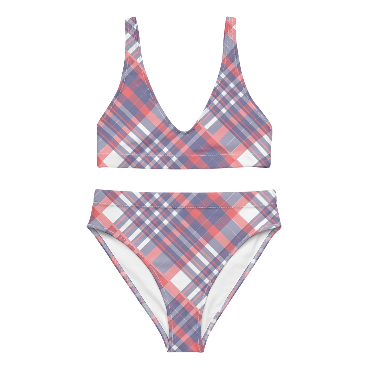 Diagonal Stripes - Inspired By Taylor Swift - Sustainably Made high-waisted bikini