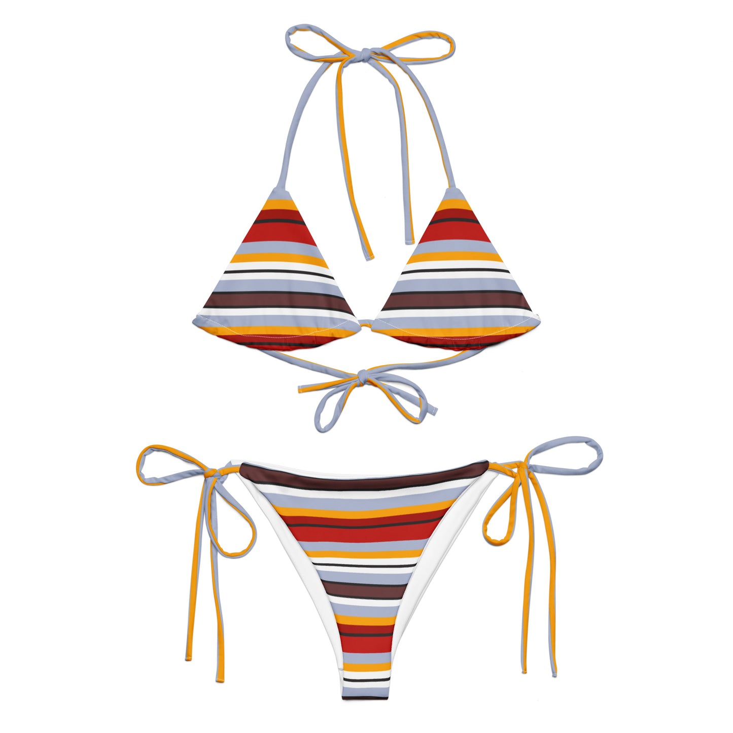 Multi Colored Lines - Inspired By Taylor Swift - Sustainably Made bikini