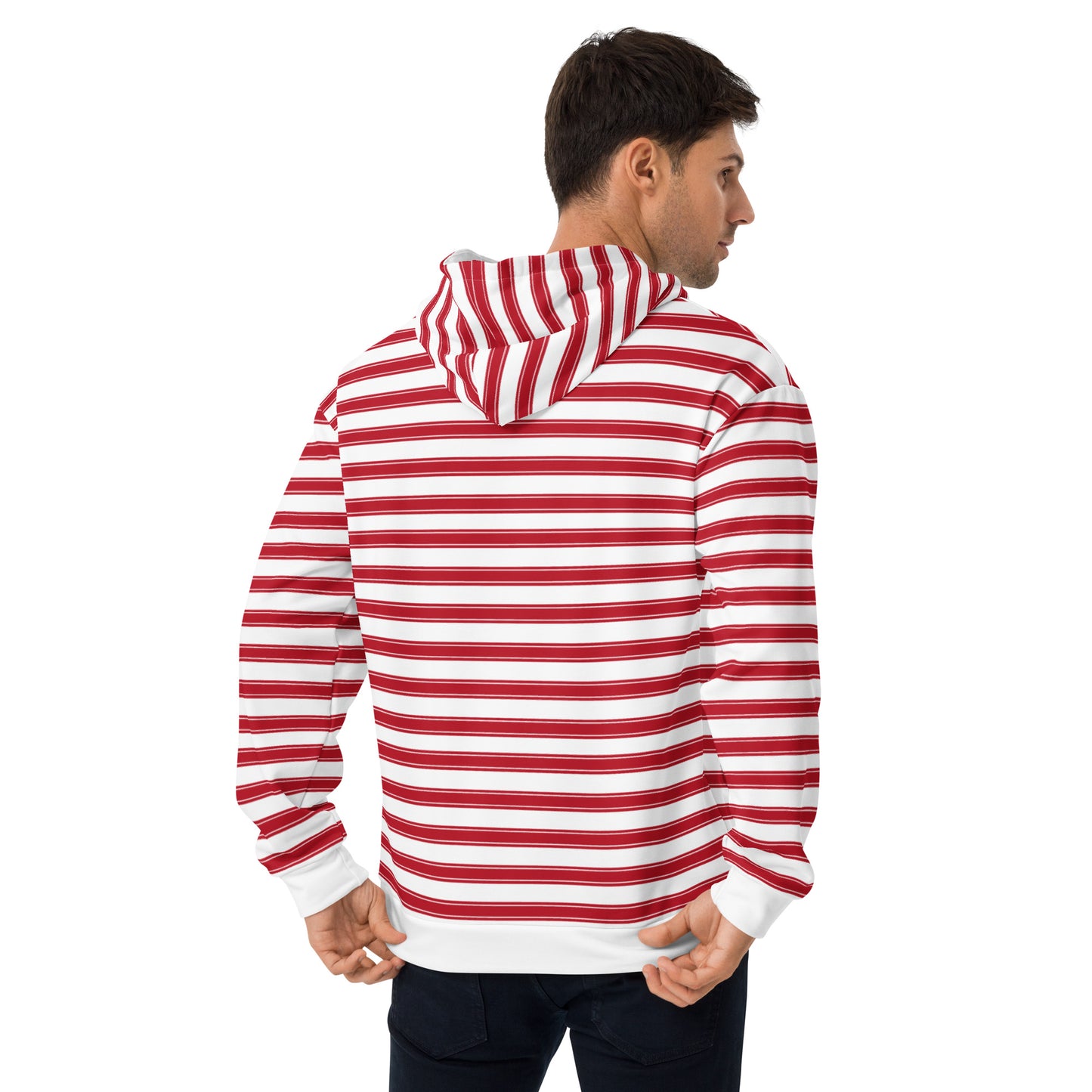 Red Stripes - Inspired By Selena Gomez - Sustainably Made Unisex Hoodie