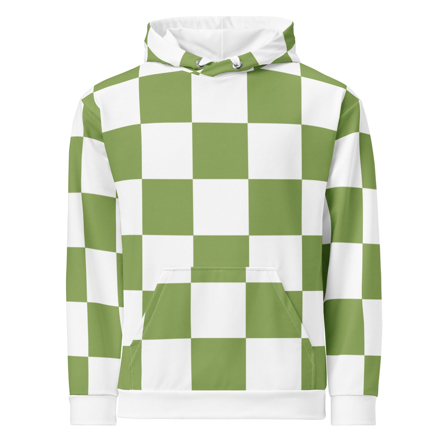 Green Chess Pattern - Inspired By Zendaya - Sustainably Made Unisex Hoodie