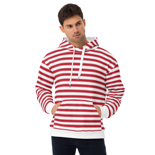 Red Stripes - Inspired By Selena Gomez - Sustainably Made Unisex Hoodie