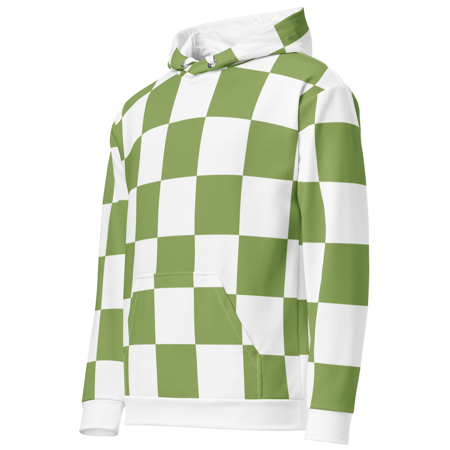 Green Chess Pattern - Inspired By Zendaya - Sustainably Made Unisex Hoodie