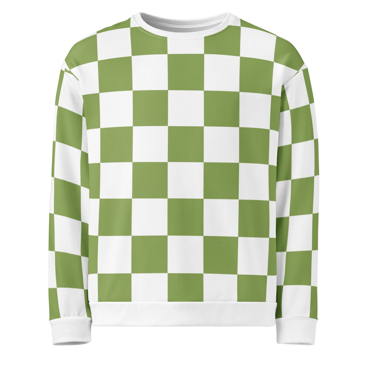 Green Chess Pattern - Inspired By Zendaya - Sustainably Made Unisex Sweatshirt