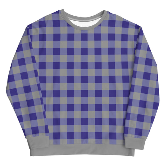 Gingham Blue - Inspired By Harry Styles - Sustainably Made Unisex Sweatshirt