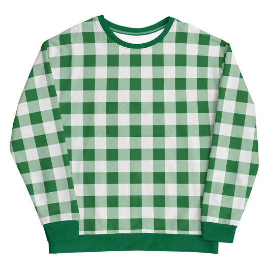 Gingham Green - Inspired By Harry Styles - Sustainably Made Unisex Sweatshirt