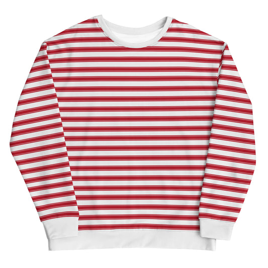 Red Stripes - Inspired By Selena Gomez - Sustainably Made Unisex Sweatshirt