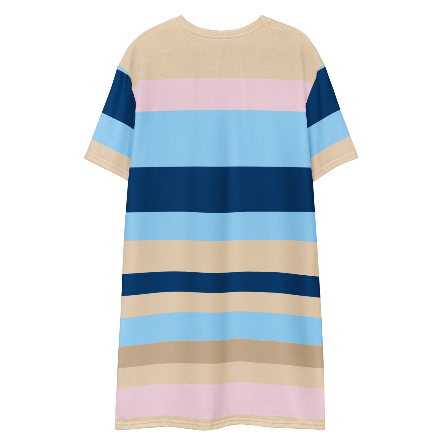 Stripes Multi Color - Inspired By Zendaya - Sustainably Made T-shirt dress