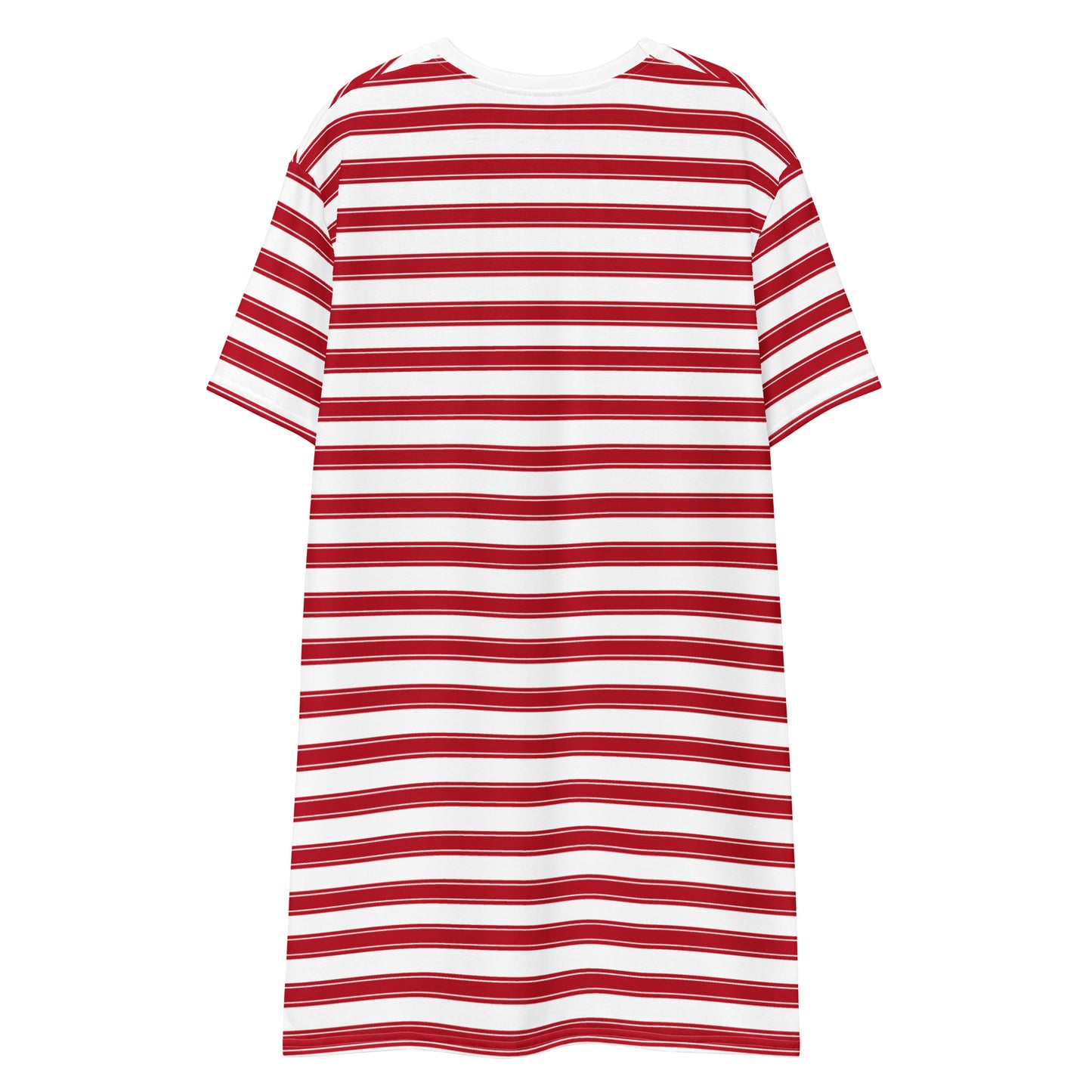 Red Stripes - Inspired By Selena Gomez - Sustainably Made T-shirt dress
