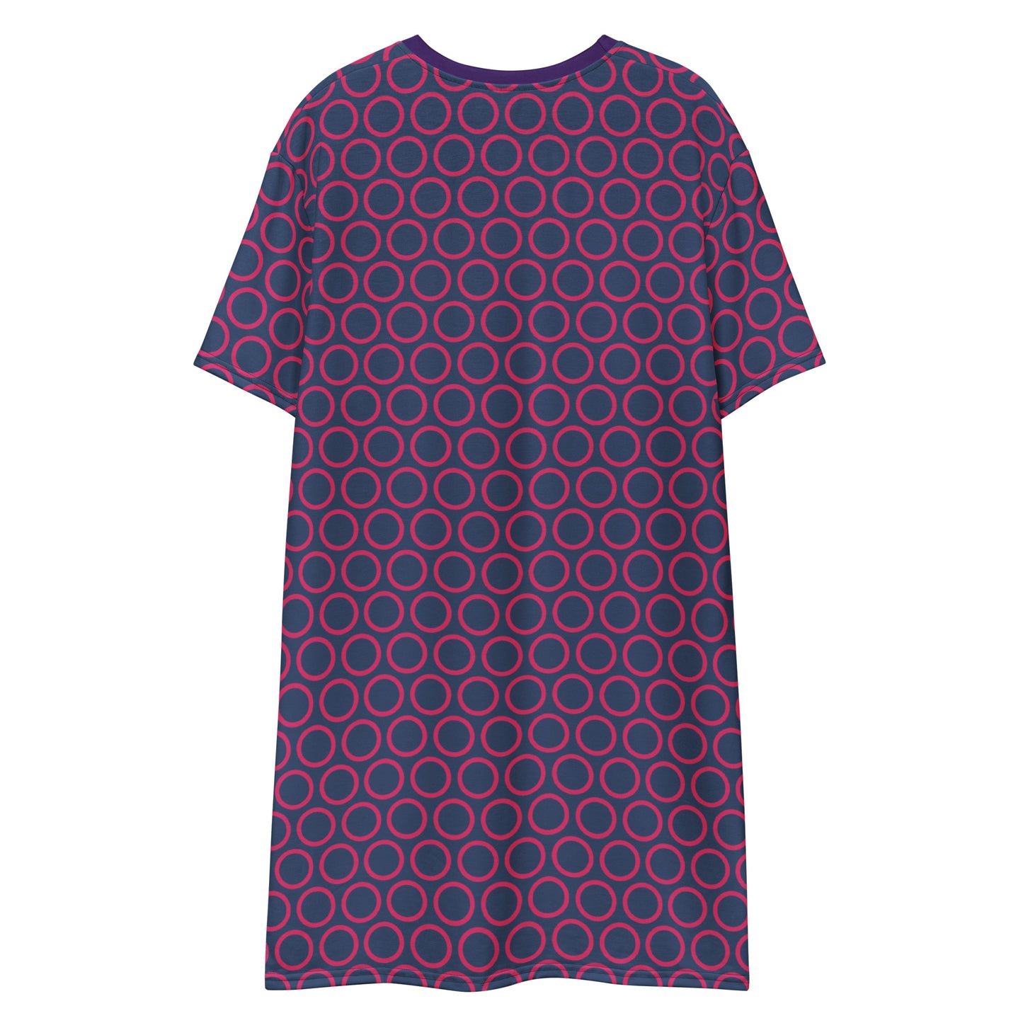 Pink Circles - Inspired By Selena Gomez - Sustainably Made T-shirt dress