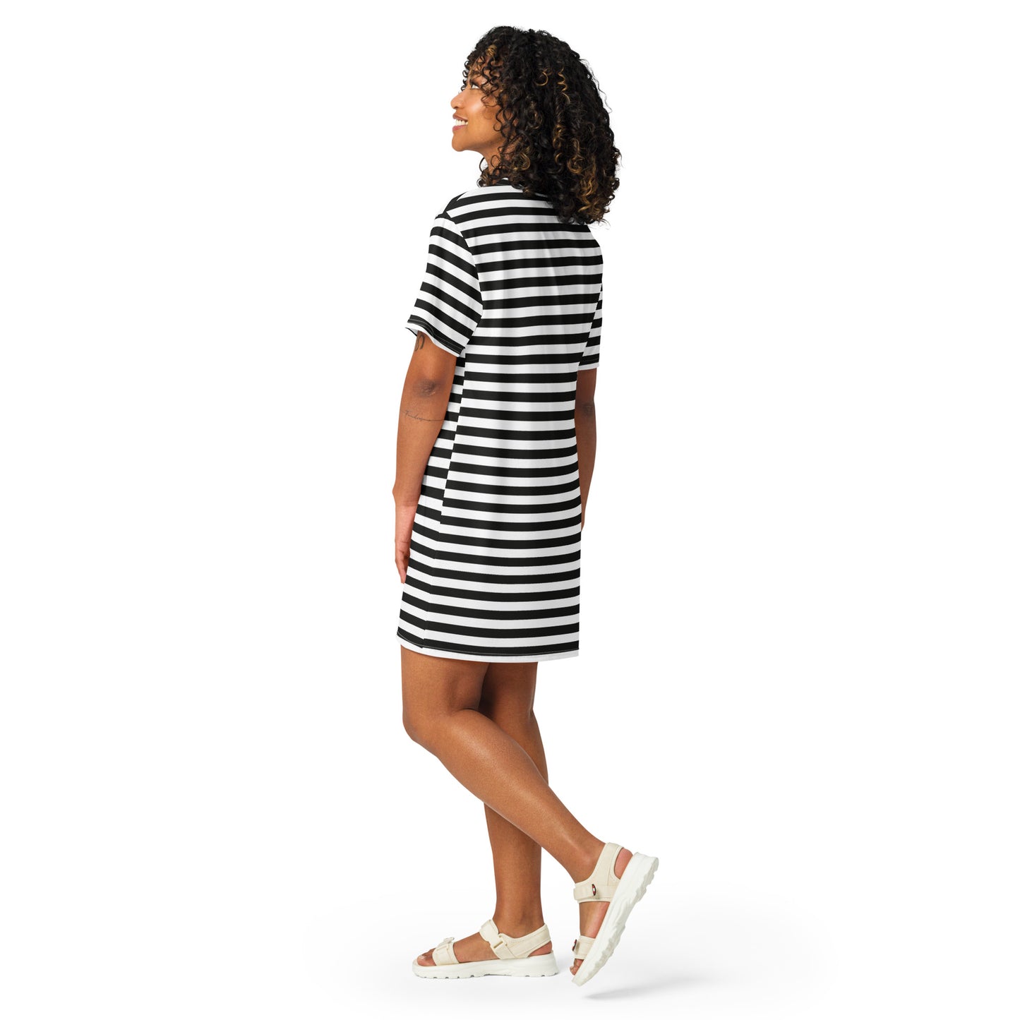 Bengal Stripes - Inspired By Dua Lipa - Sustainably Made T-shirt dress