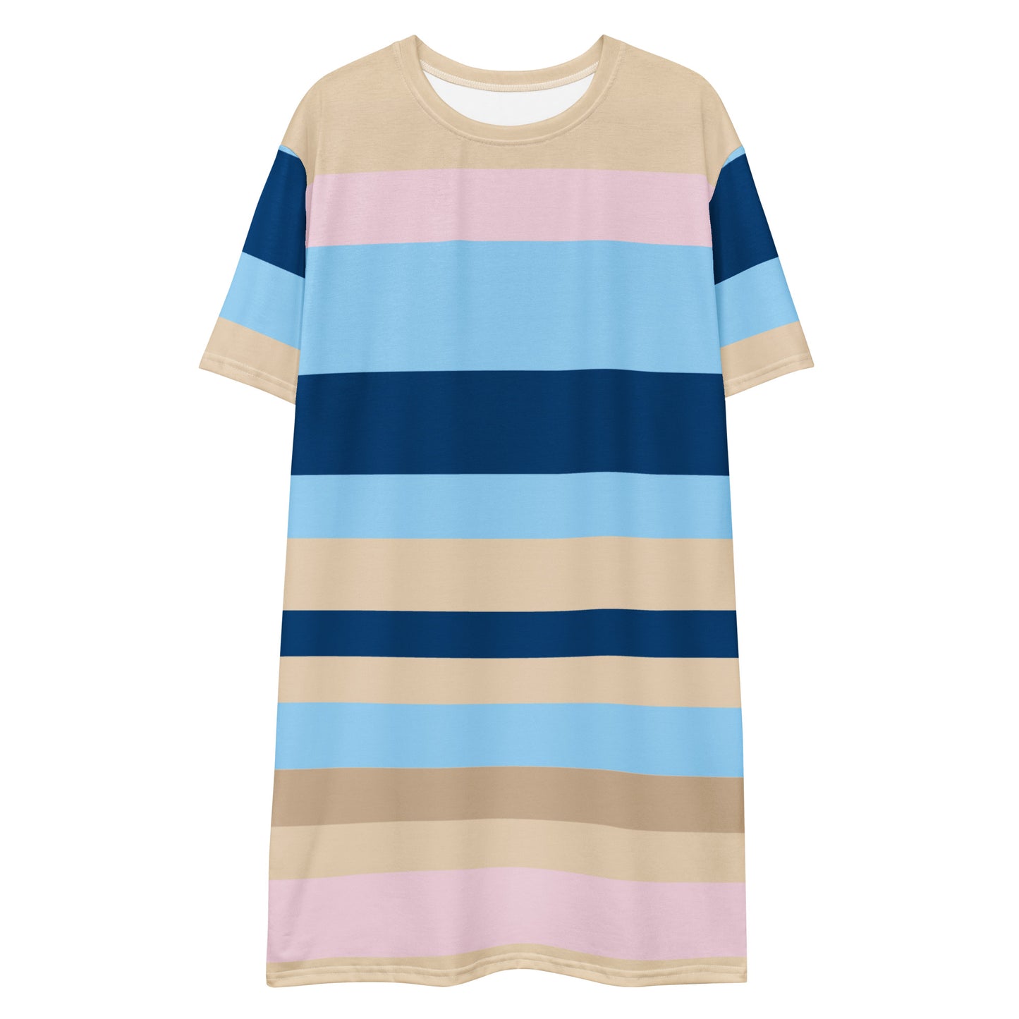 Stripes Multi Color - Inspired By Zendaya - Sustainably Made T-shirt dress