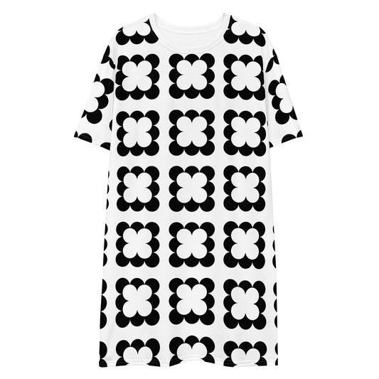 Classic Tile - Inspired By Dua Lipa - Sustainably Made T-shirt dress